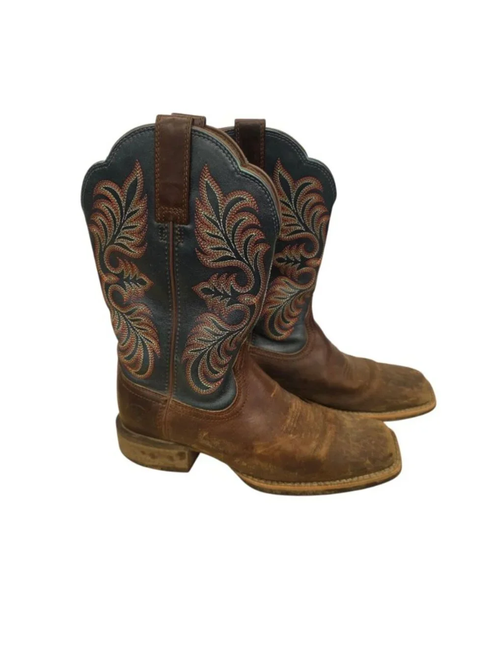 Ariat Women Gillette Brown Western Cowboy Square Toe Boots sz 8B - Picture 1 of 11